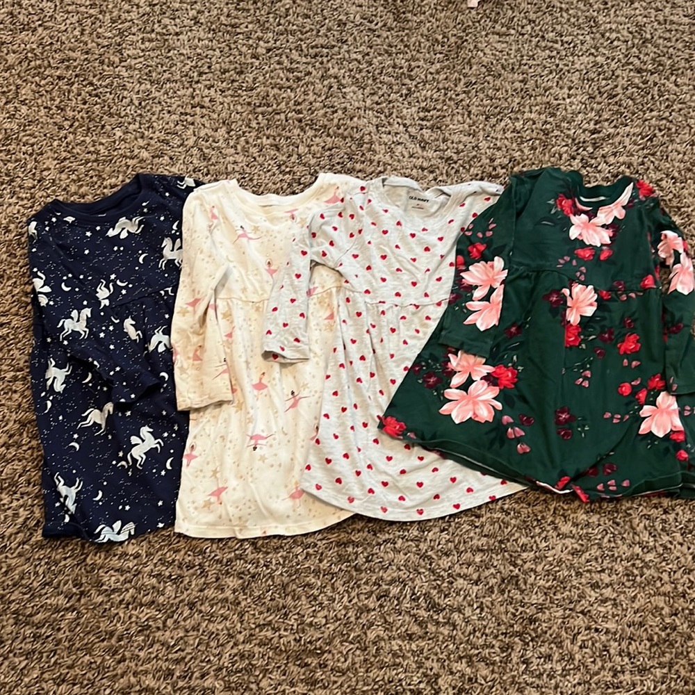 Bundle of fall and winter casual dresses 2T.